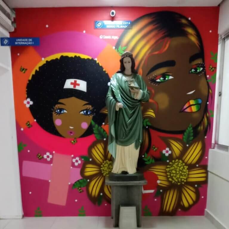 Arte no Hospital Santa Luzia expressa humanismo no atendimento