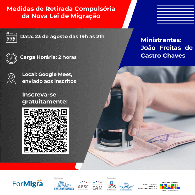 Curso aborda medidas de retirada compulsória da Nova Lei de Migração