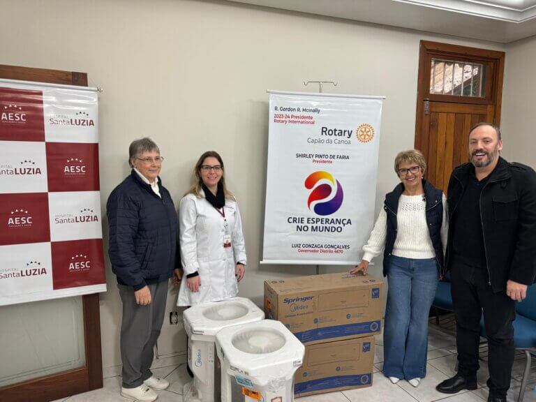 Hospital Santa Luzia recebe doação de ar-condicionado do Rotary Club